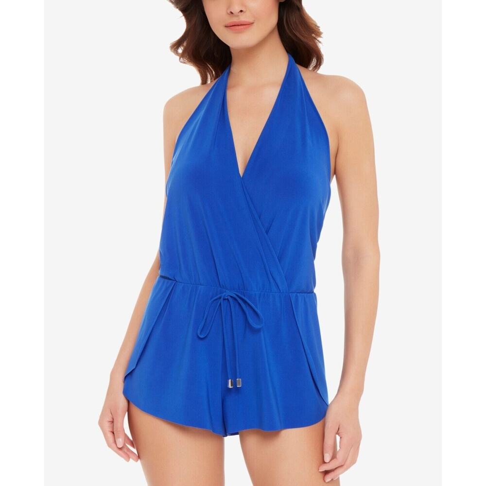 Magicsuit Bianca One Piece Romper Swimsuit Sapphire Blue Size‎ 16 NWT $184